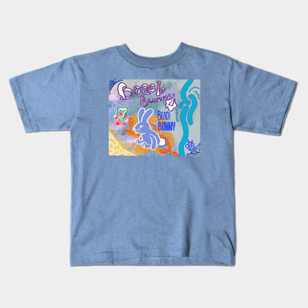 BEACH BUNNY Kids T-Shirt by Noah Monroe